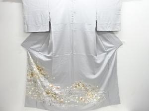 誰袖に草花模様刺繍一つ紋色留袖
